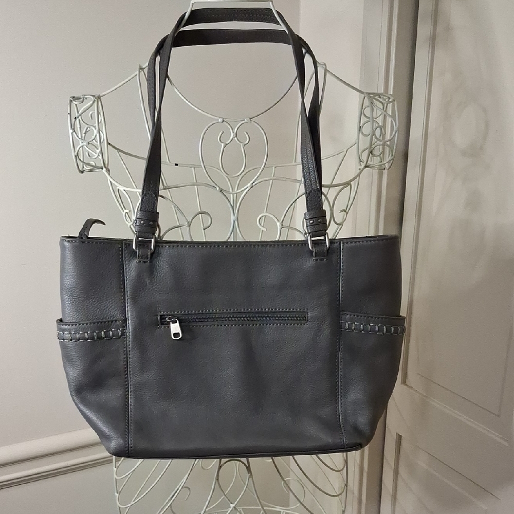 The Sak Charcoal Gray Leather Tote - Picture 3 of 8